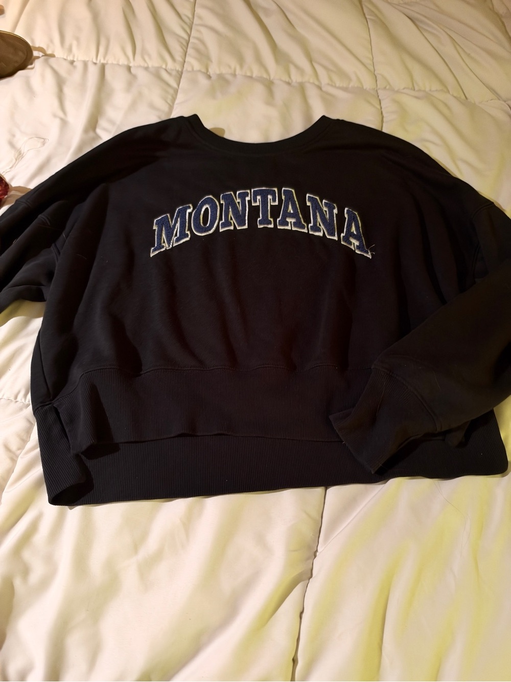 OAK Montana Crewneck Sweatshirt - Black with Blue Lettering